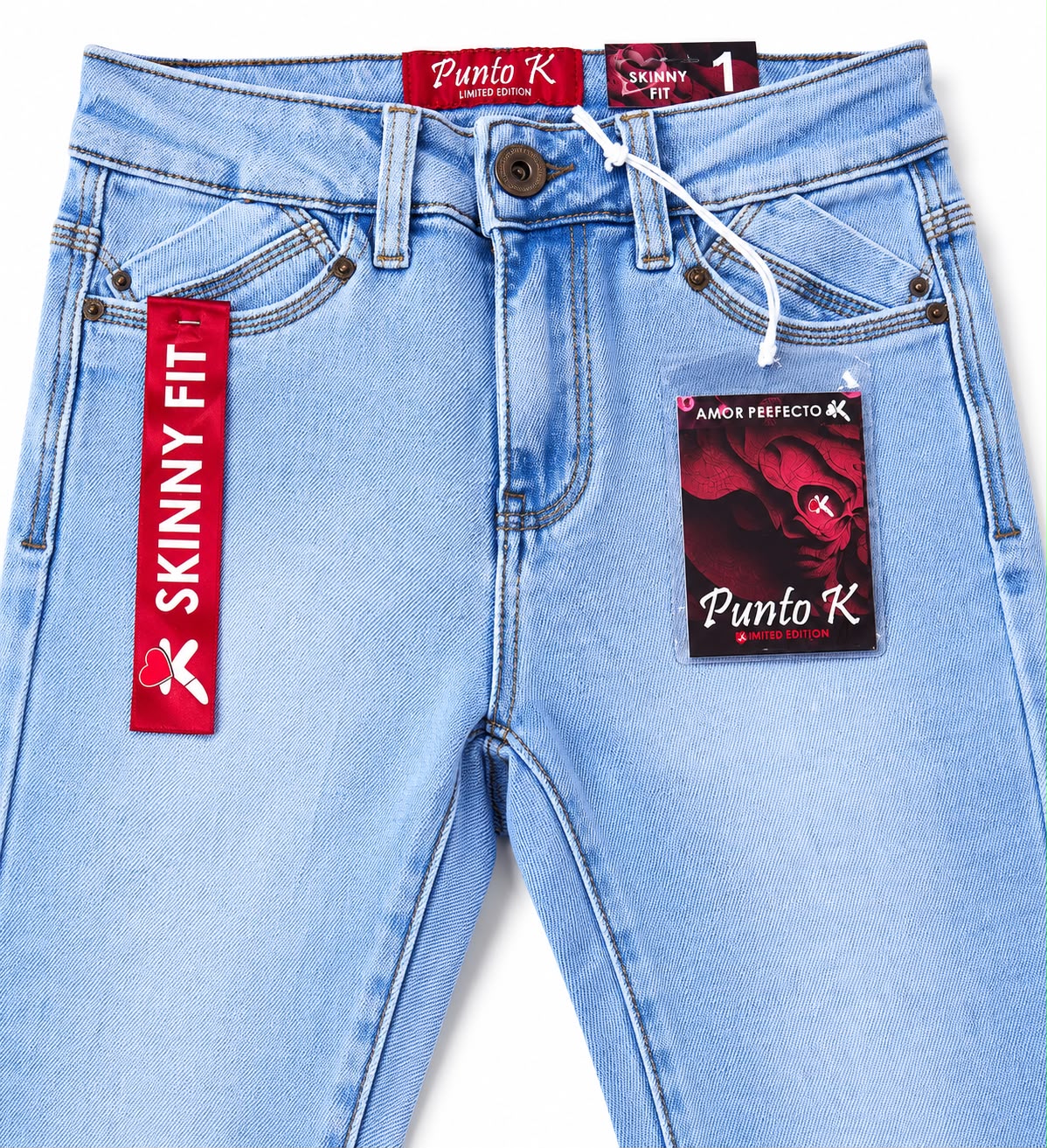 Pantalón Dama Mezclilla Skinny de Tiro Alto