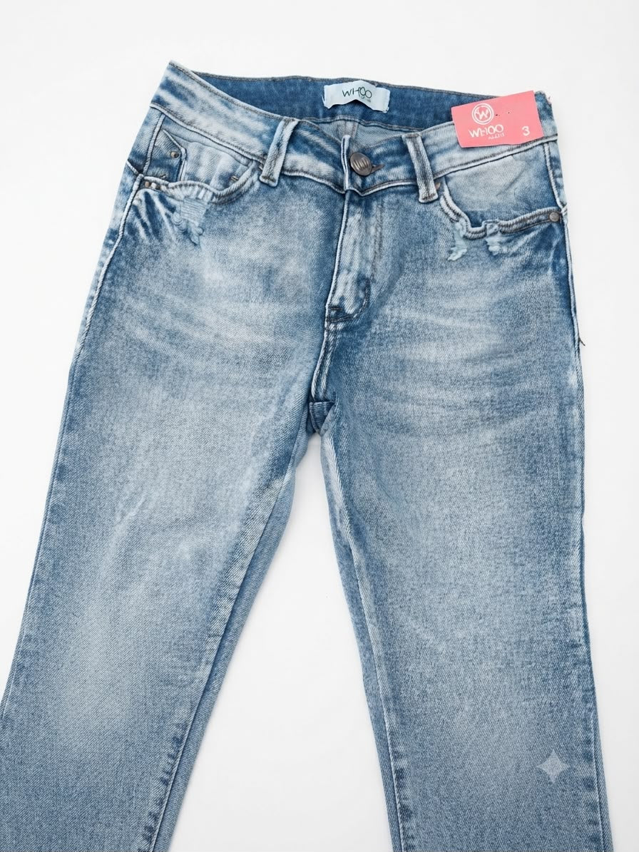 Pantalón Dama Mezclilla Skinny de Tiro Alto con Cierre en Tobillo