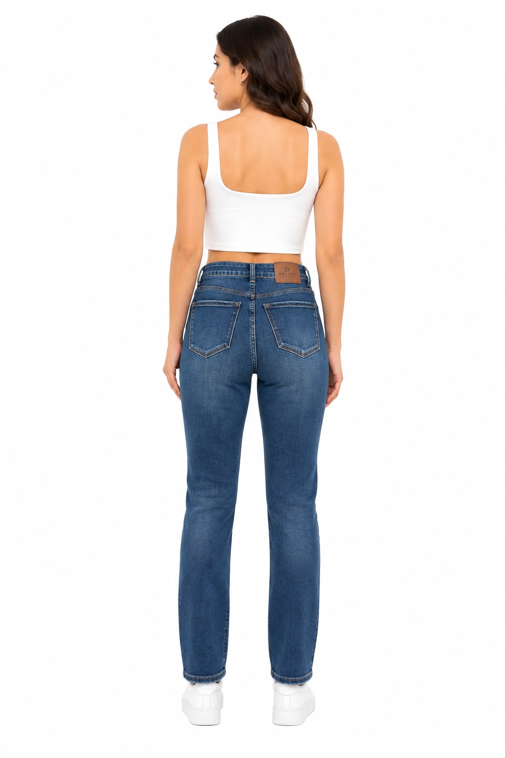 Pantalón Dama Mezclilla Straight de Tiro Alto