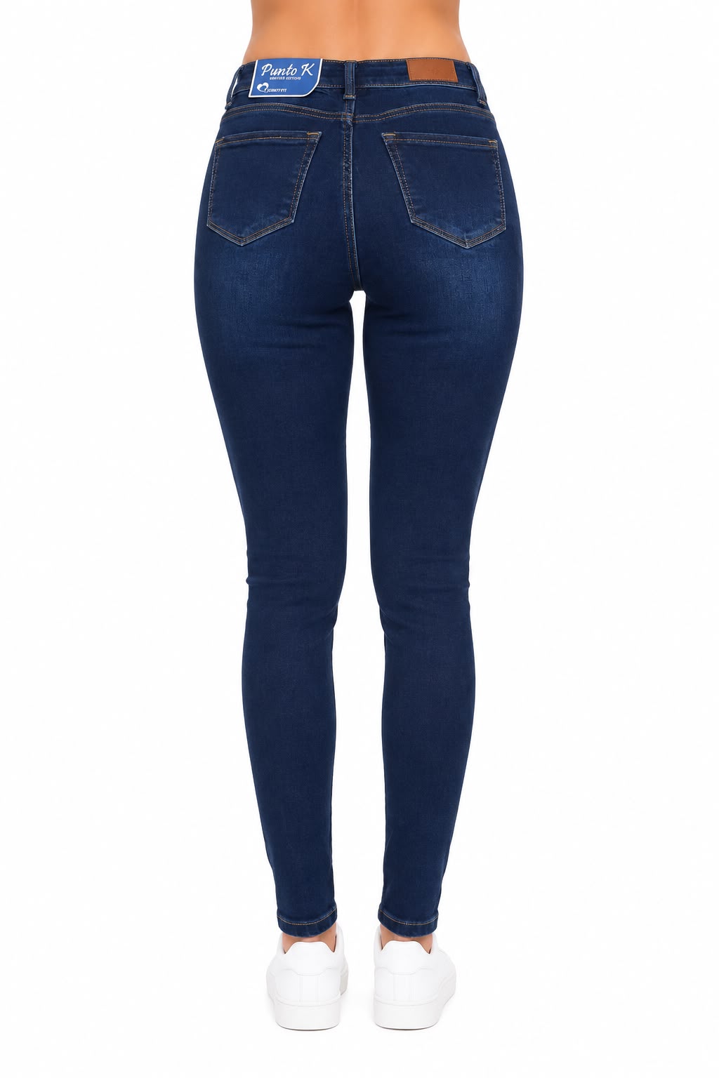 Pantalón Dama Mezclilla Skinny de Tiro Alto Azul Índigo