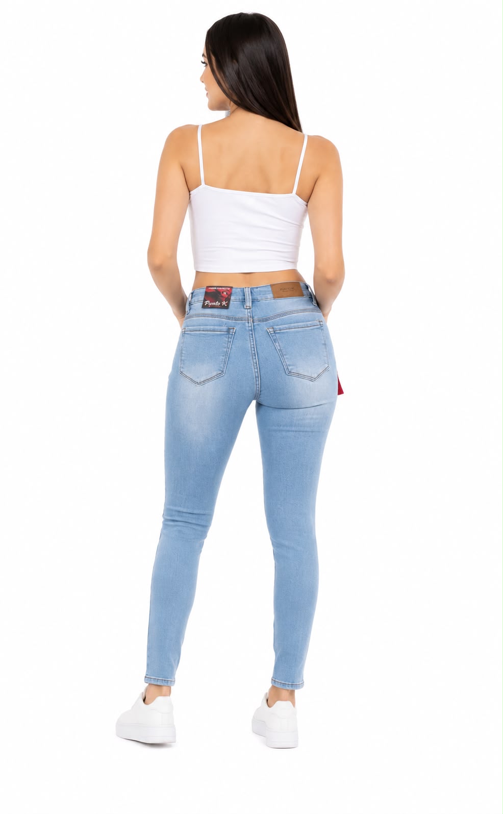 Pantalón Dama Mezclilla Skinny Fit Tiro Alto