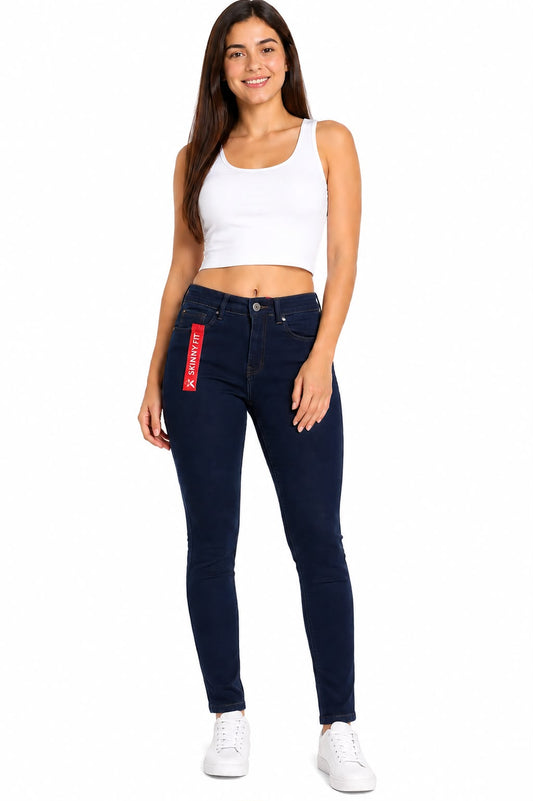 Pantalón Dama Mezclilla Skinny Fit Azul Índigo