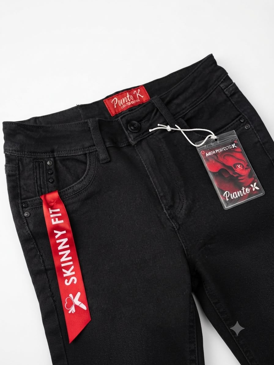 Pantalón dama mezclilla wide leg azul oscuro de tiro alto
