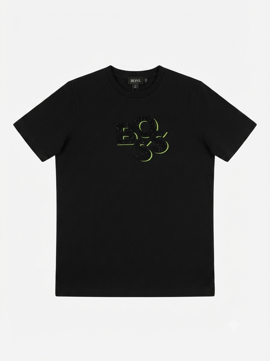 Playera Caballero Negra con Diseño B@SS