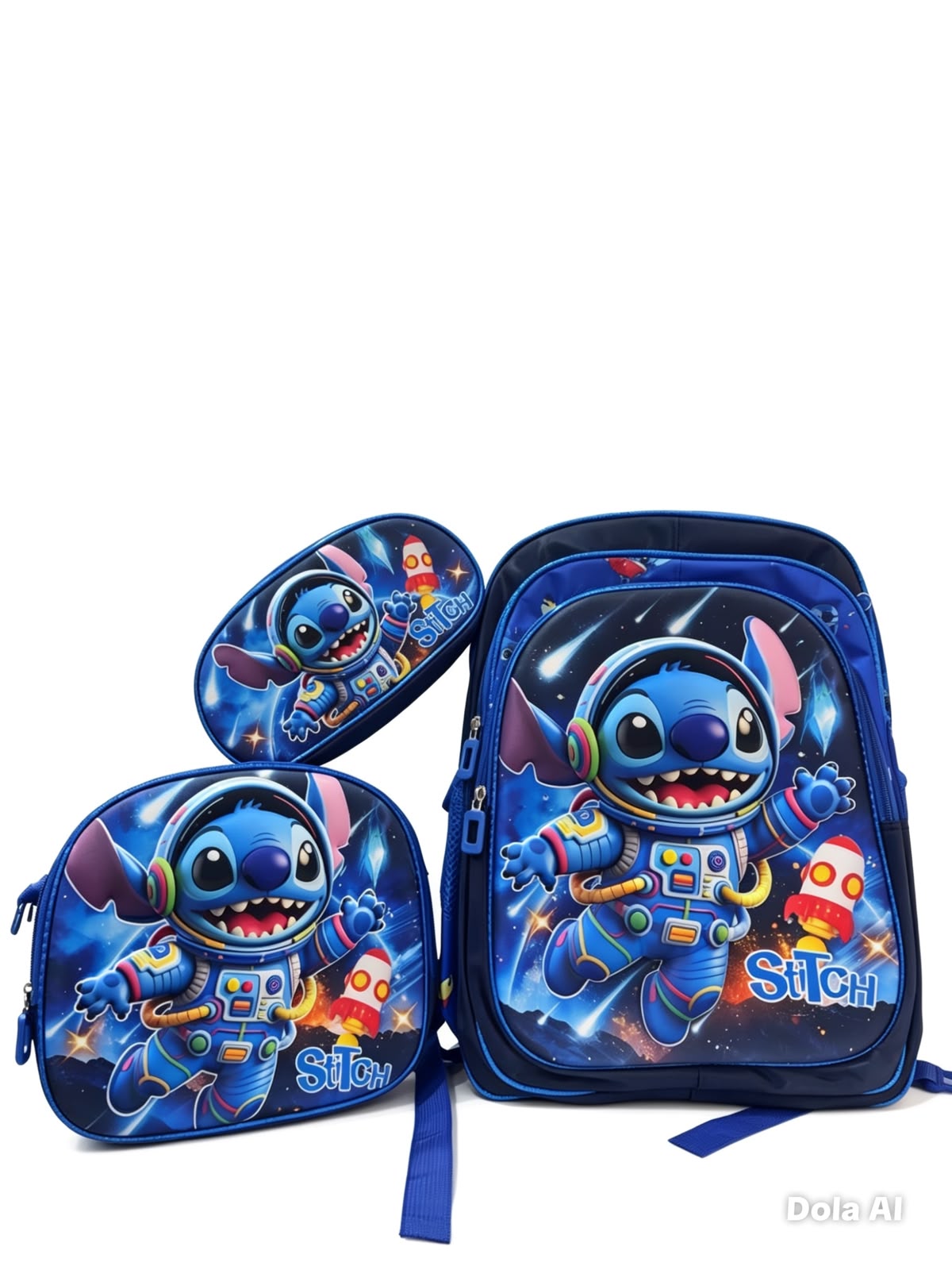 Mochila escolar diseño stich espacial