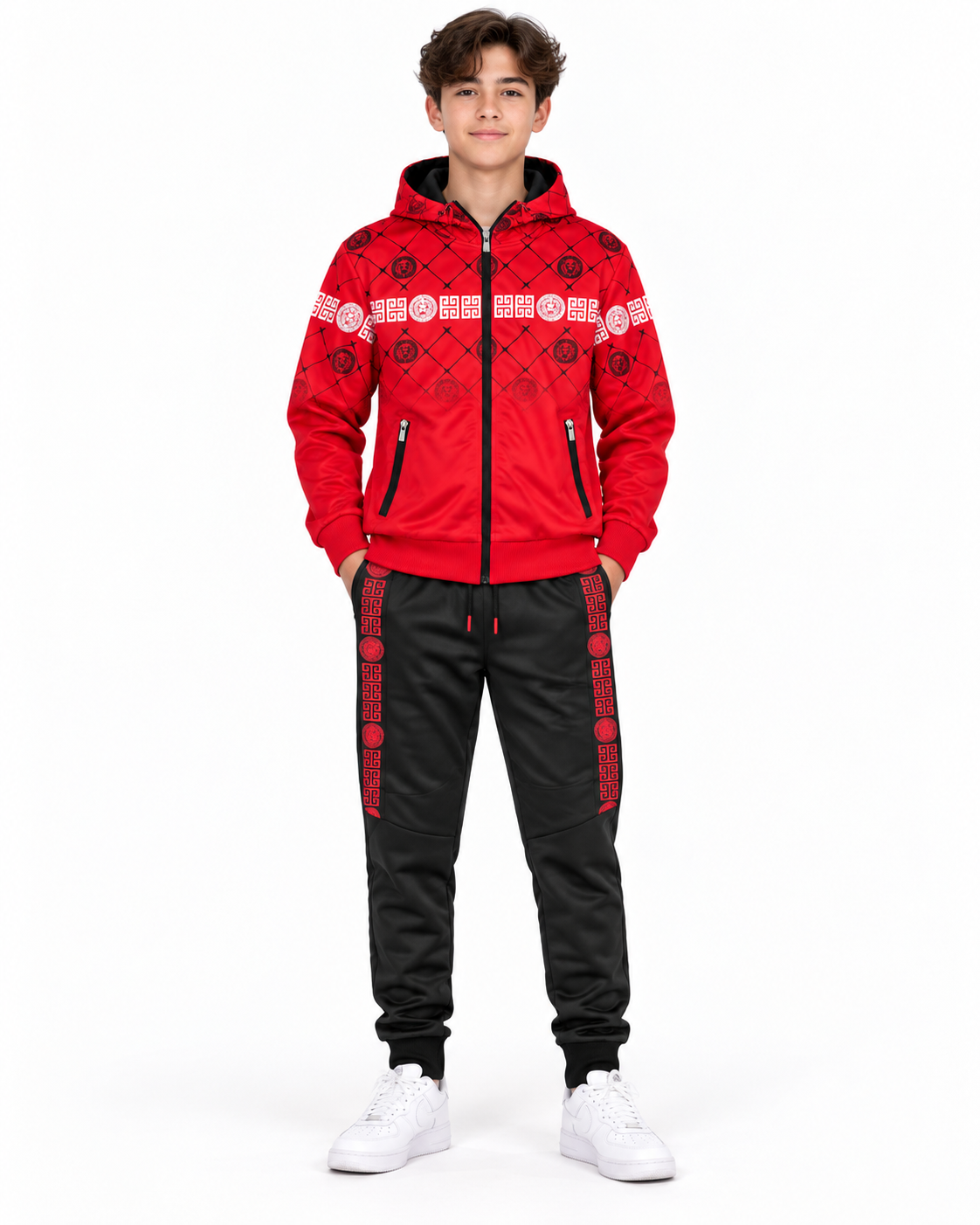 Set niño deportivo rojo y negro