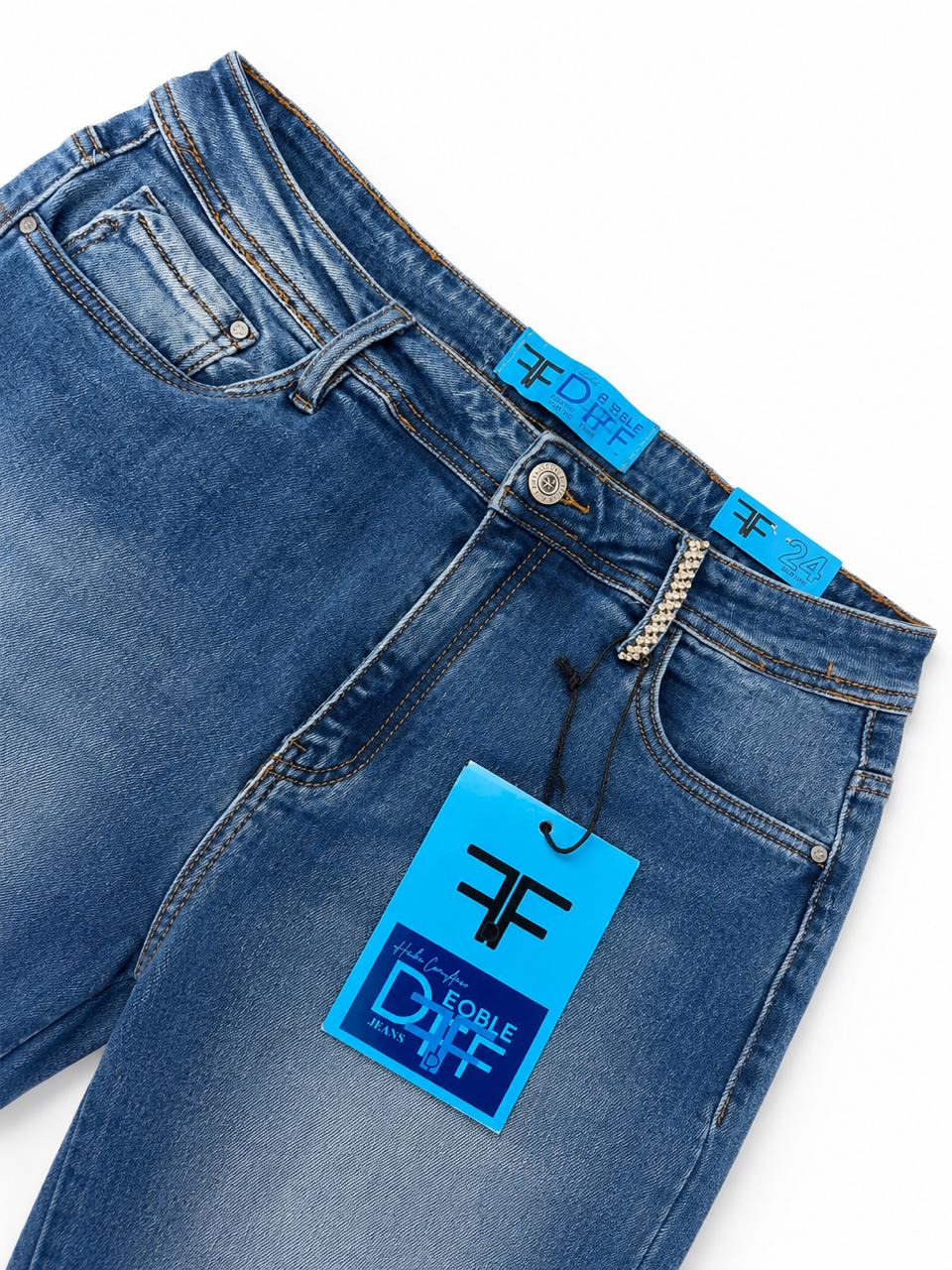 Pantalón dama mezclilla azul medio
