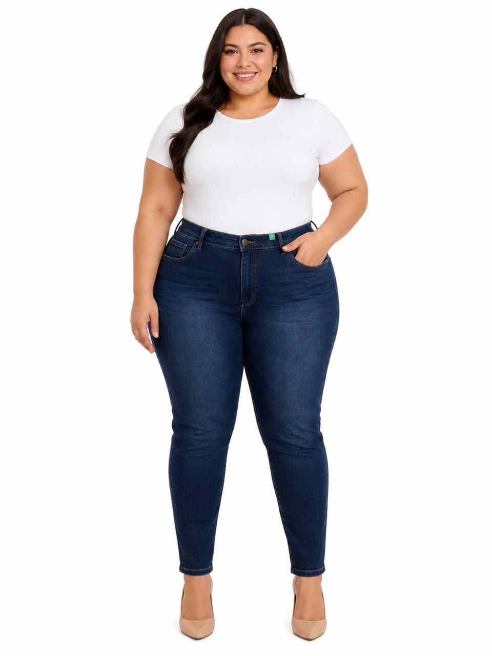 Pantalón dama mezclilla azul oscuro