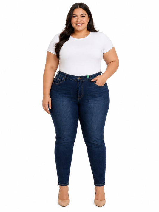 Pantalón dama mezclilla azul oscuro