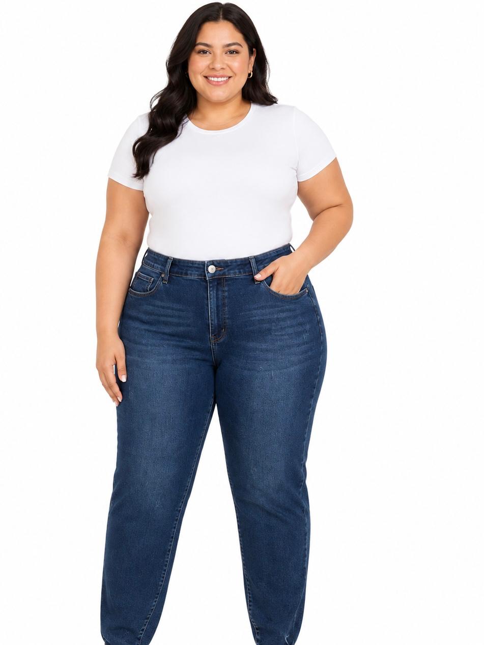 Pantalón dama mezclilla azul oscuro