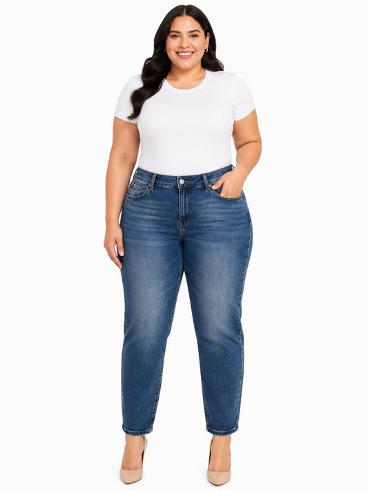 Pantalón dama mezclilla azul medio