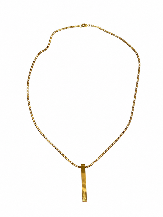 Collar accesorio dama dije barra dorada