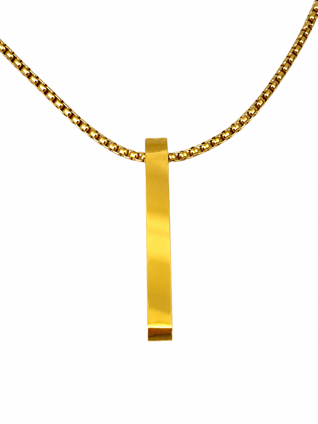 Collar accesorio dama dije barra dorada