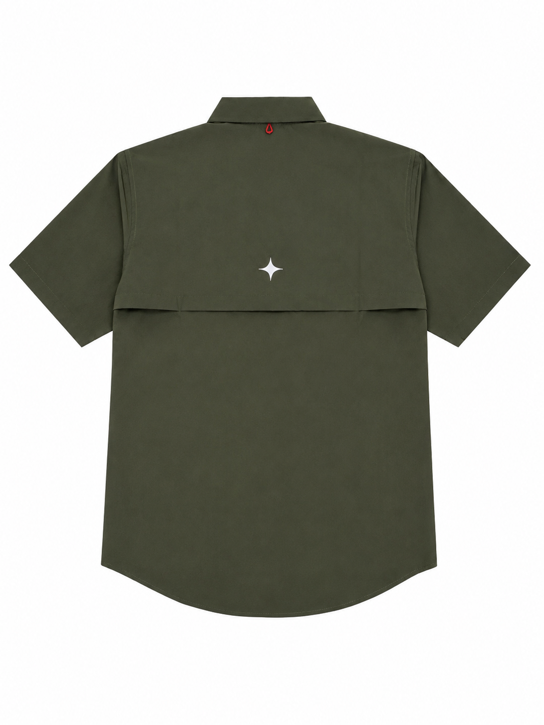 Camisa caballero verde olivo manga corta