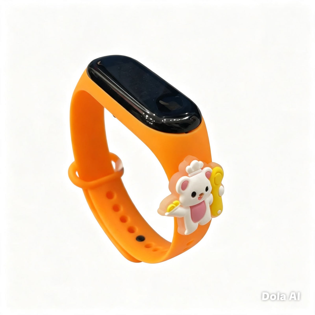 Reloj infantil digital naranja con personaje