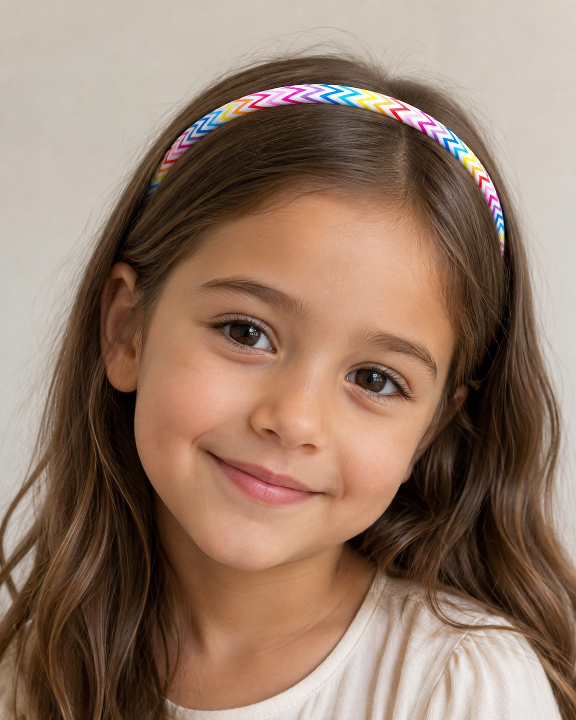 Diadema niña multicolor diseño zigzag