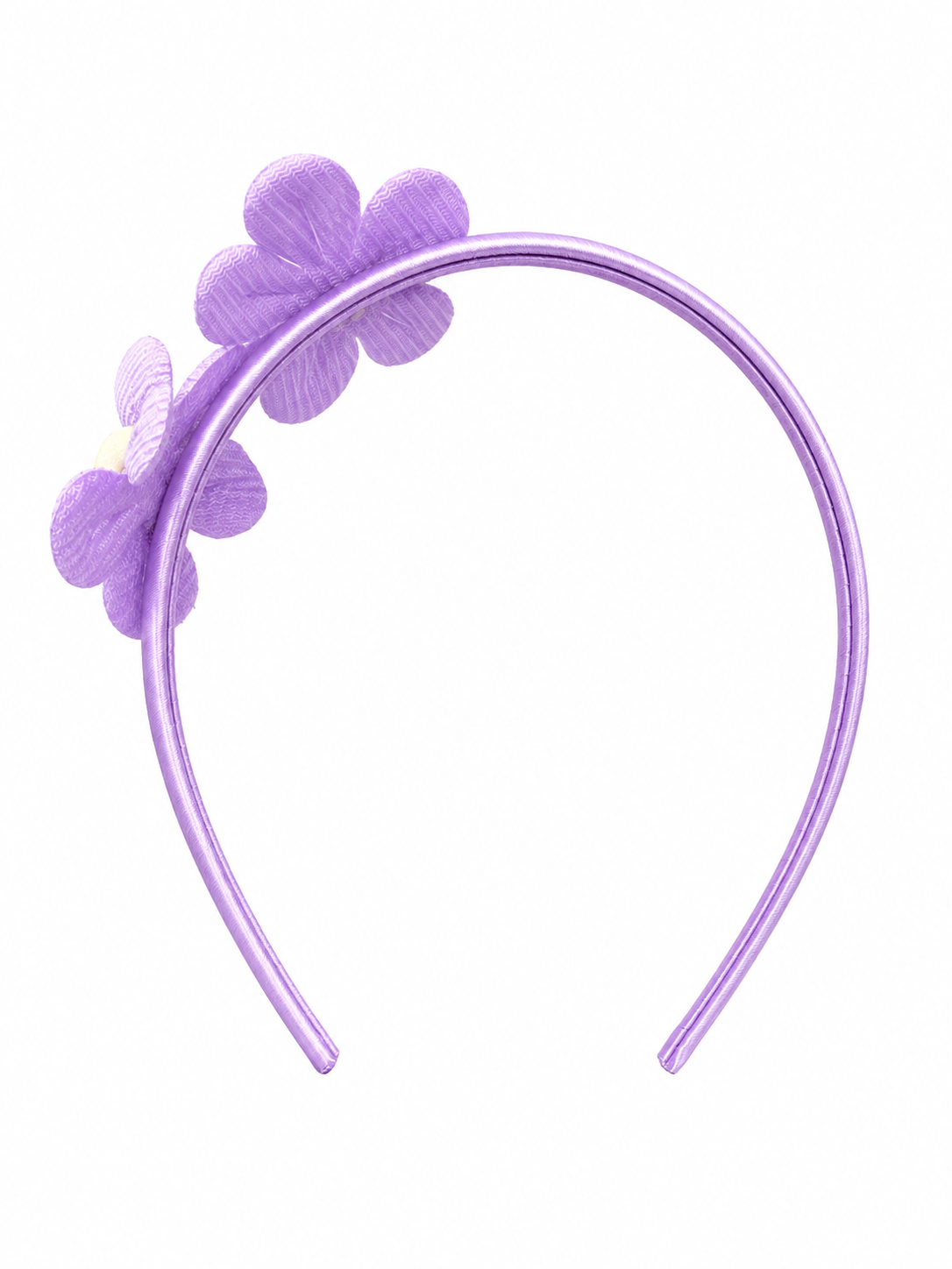 Diadema niña con flores color lila