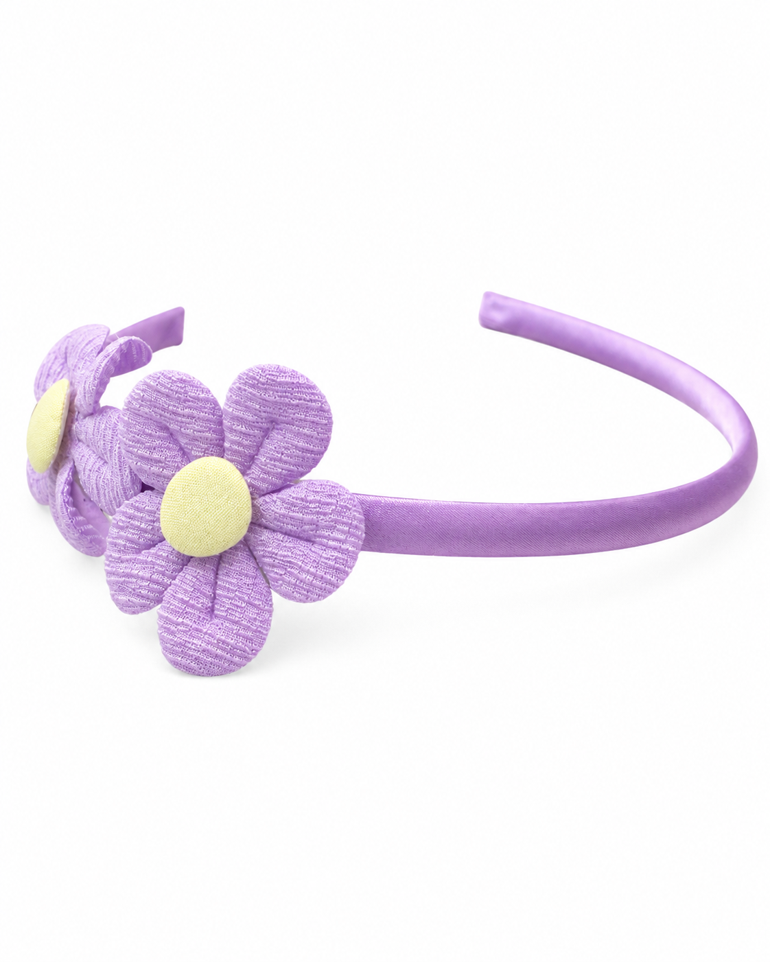 Diadema niña con flores color lila