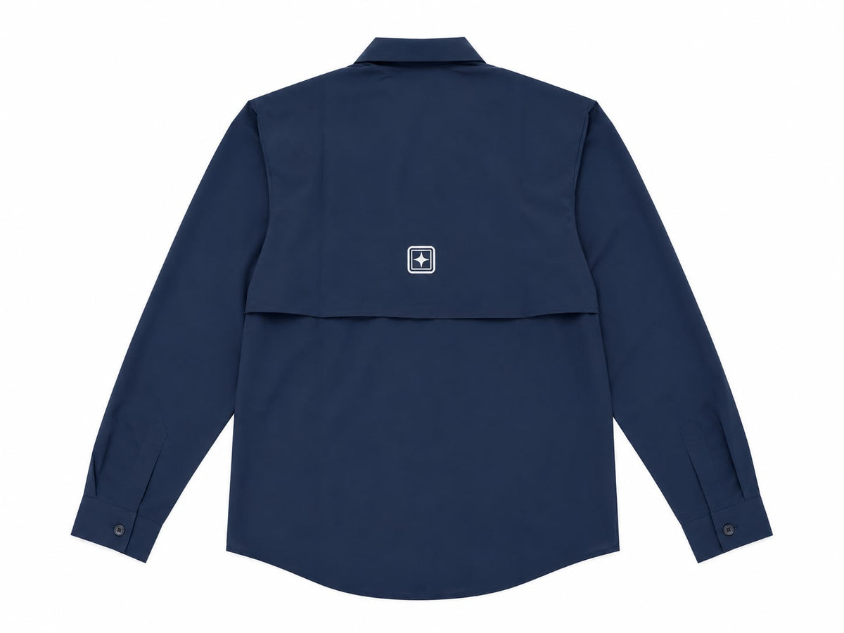 Camisa Caballero Azul Marino Manga Larga