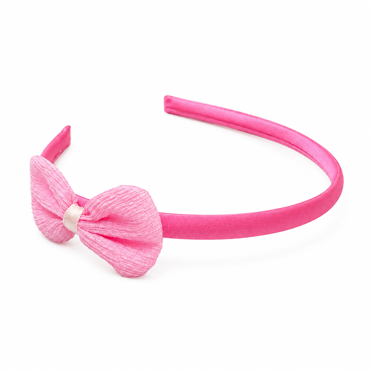 Diadema niña rosa con moño