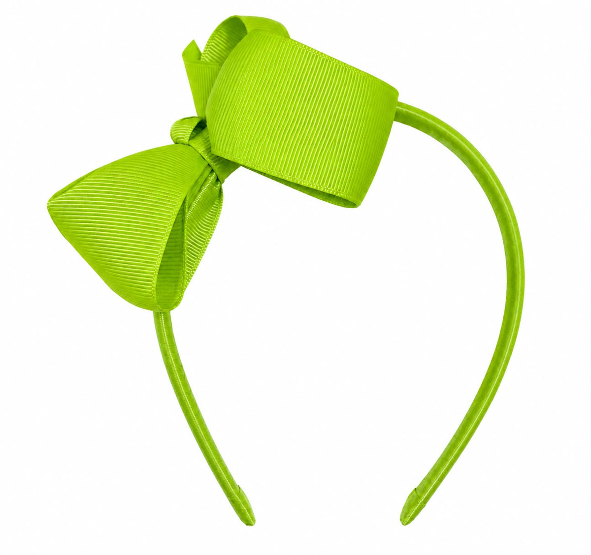 Diadema niña verde con moño