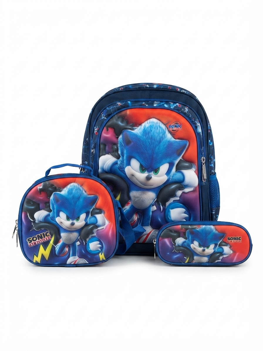Mochila escolar infantil velocidad azul