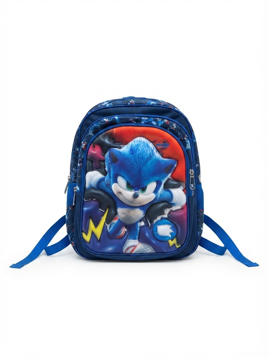 Mochila escolar infantil velocidad azul