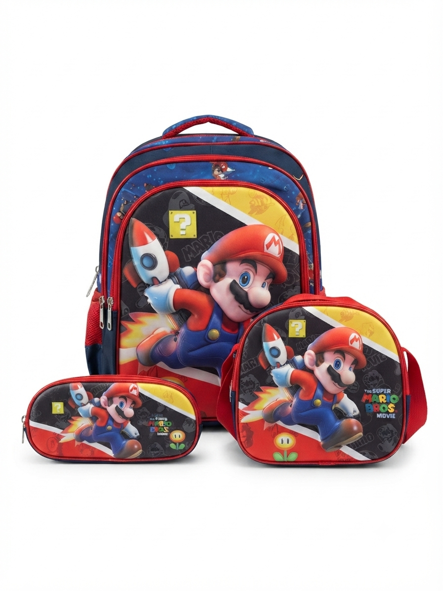 Mochila escolar infantil plomero aventurero