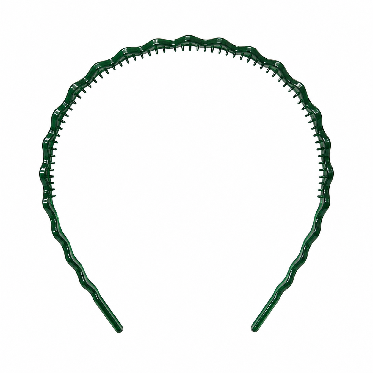 Diadema niña verde ondulada
