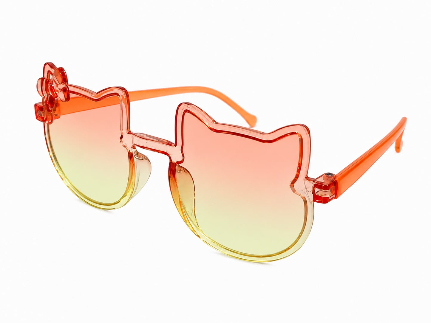 Lentes niña con diseño de gatito y flor