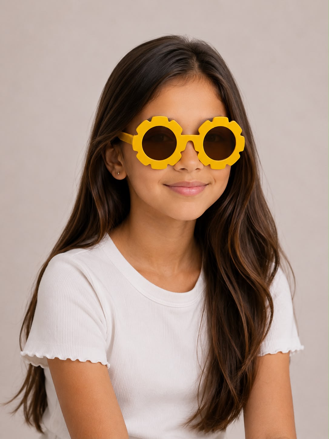Lentes niña girasol color mostaza