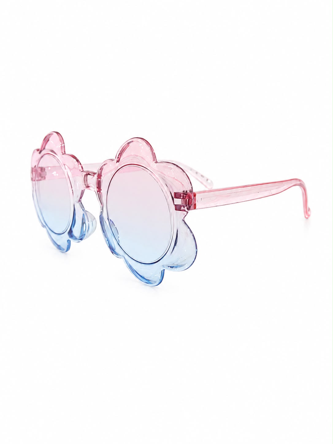 Lentes niña diseño flor rosa degradado