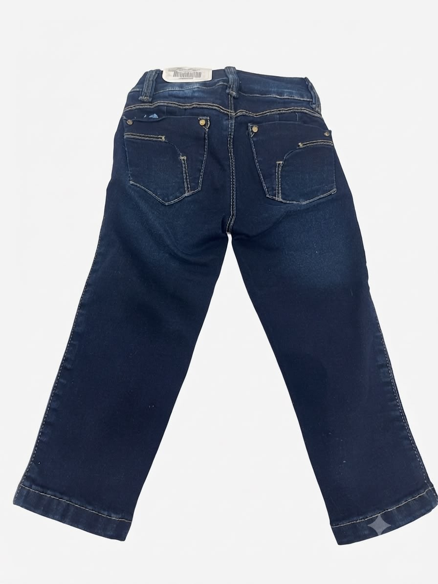 Pantalón Niña mezclilla bordado gatito