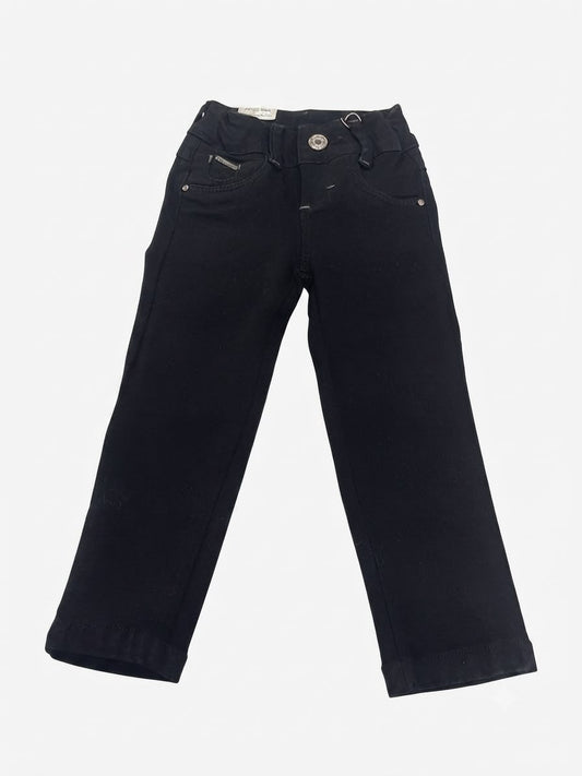 Pantalón Niña mezclilla negro clásico