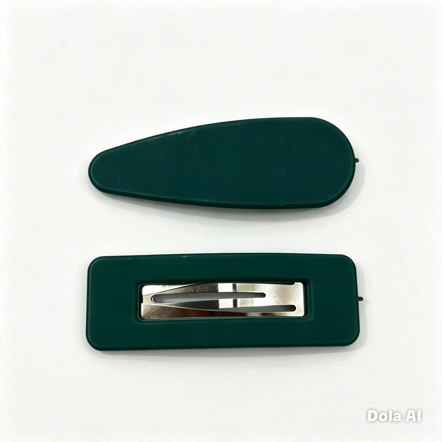 Broche para cabello rectangular verde