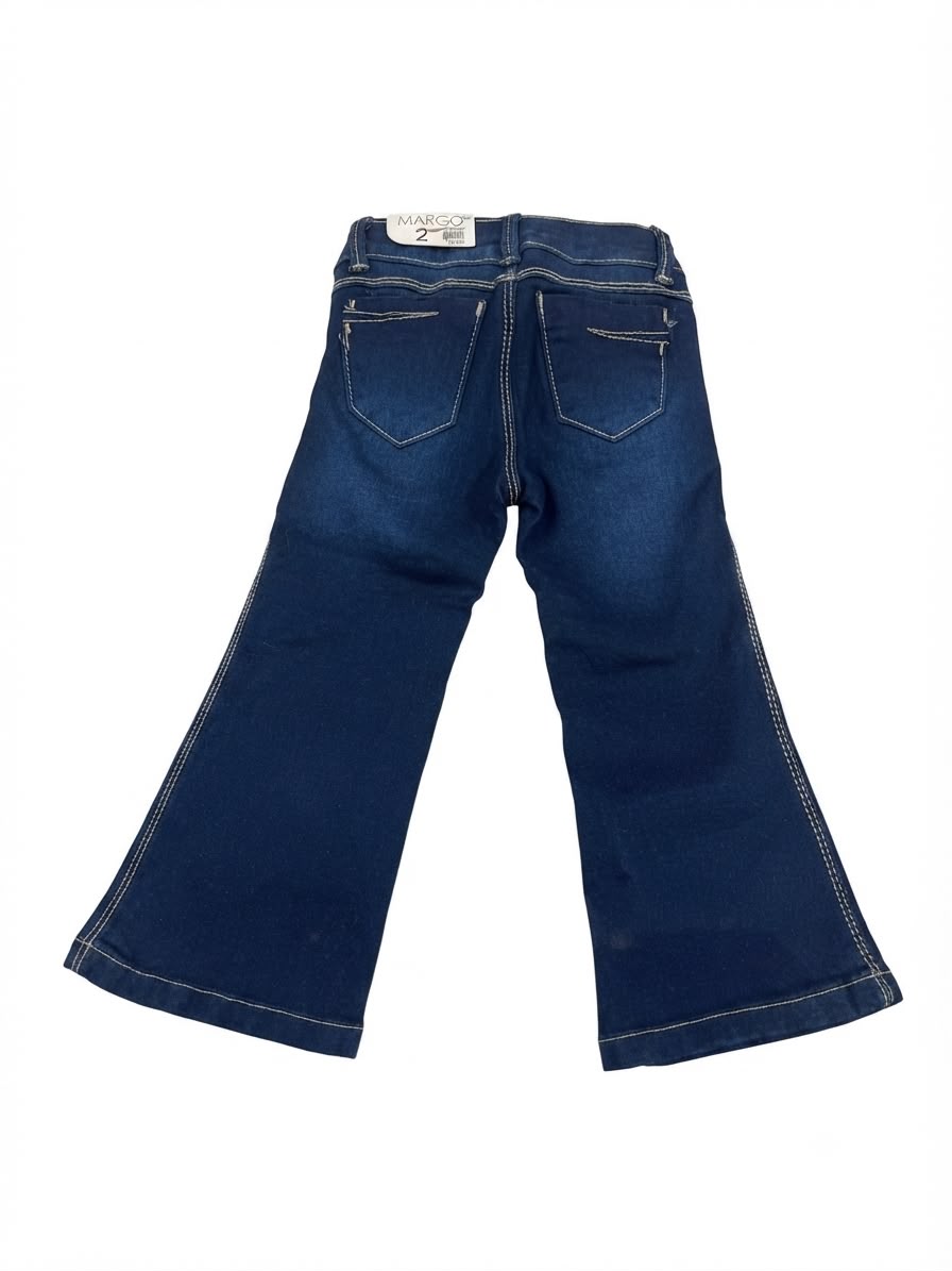 Pantalón Niña campana con estrellas bordadas