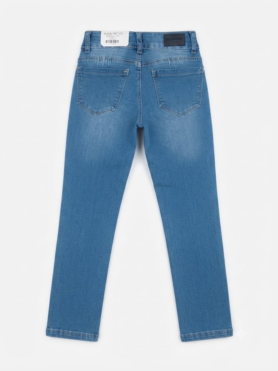 Pantalón niña skinny de mezclilla deslavada