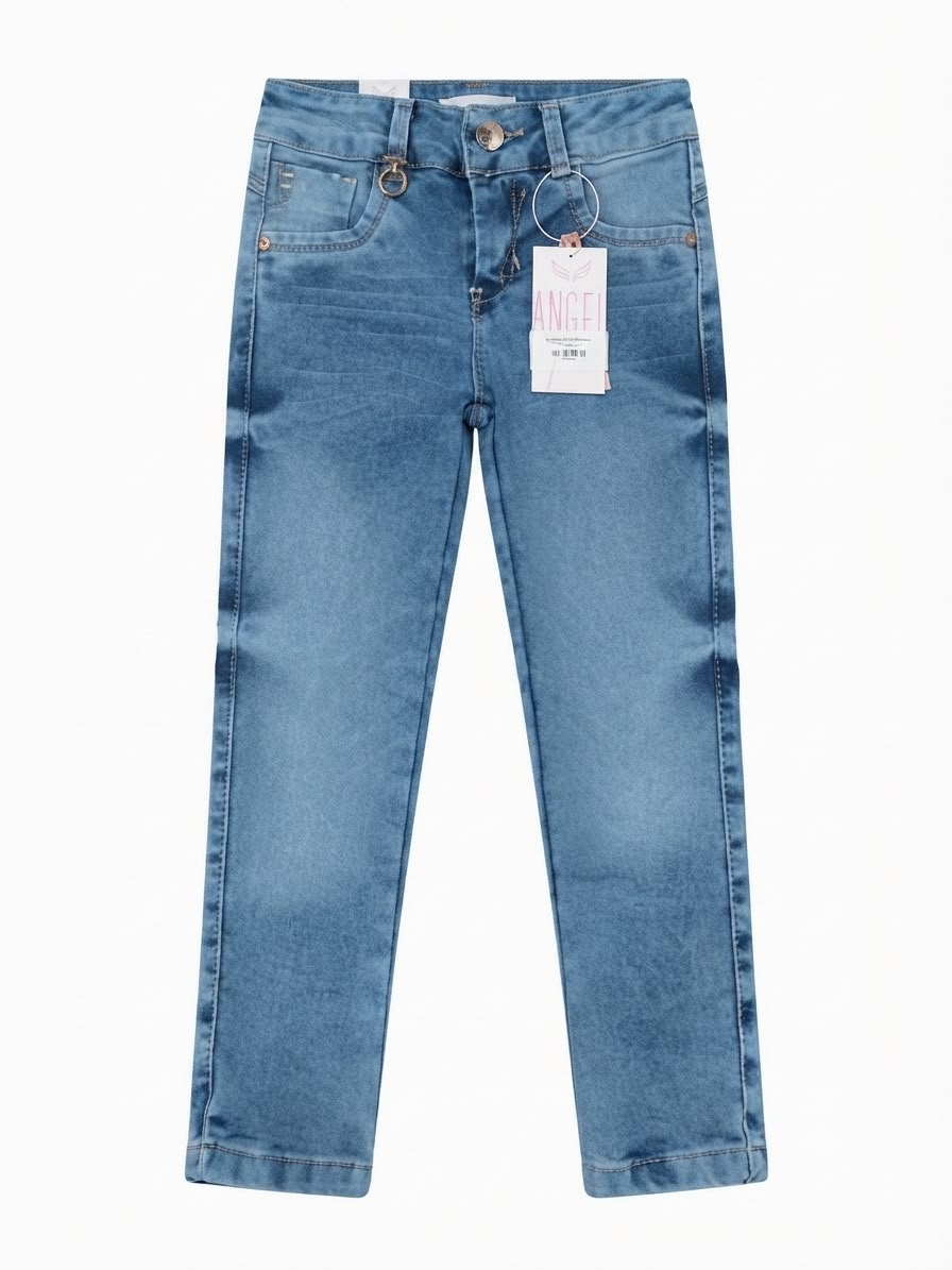 Pantalón niña skinny de mezclilla deslavada
