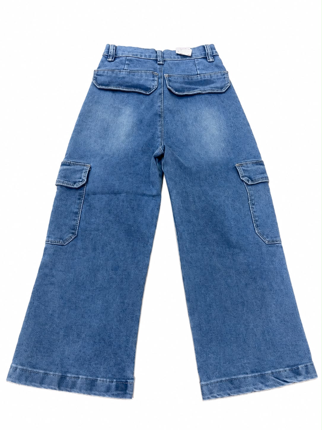 Pantalón niña cargo mezclilla  bolsas