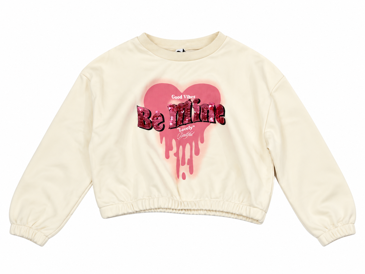 Set Niña de 2 Piezas con Sudadera de Corazón y Pantalón Cargo Rosa 💗