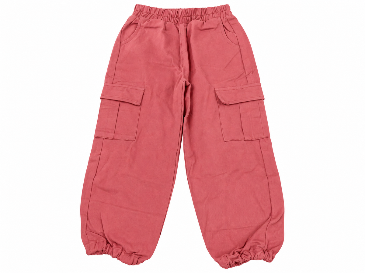 Set Niña de 2 Piezas con Sudadera de Corazón y Pantalón Cargo Rosa 💗