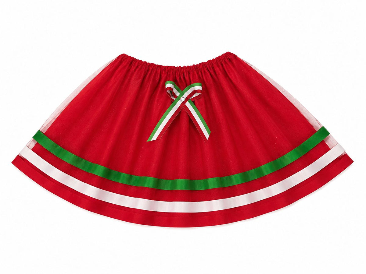 Falda patrio infantil tricolor 🇲🇽✨