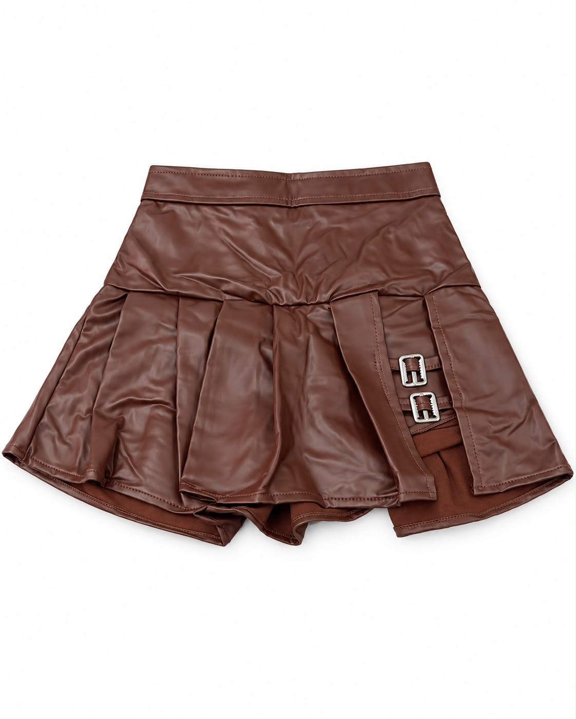 Set Niña de 2 Piezas Efecto Piel con Falda de Pliegues- OFERTA