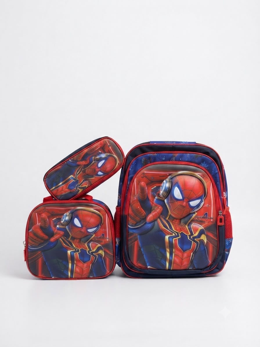 Mochila escolar infantil de superhéroe arácnido