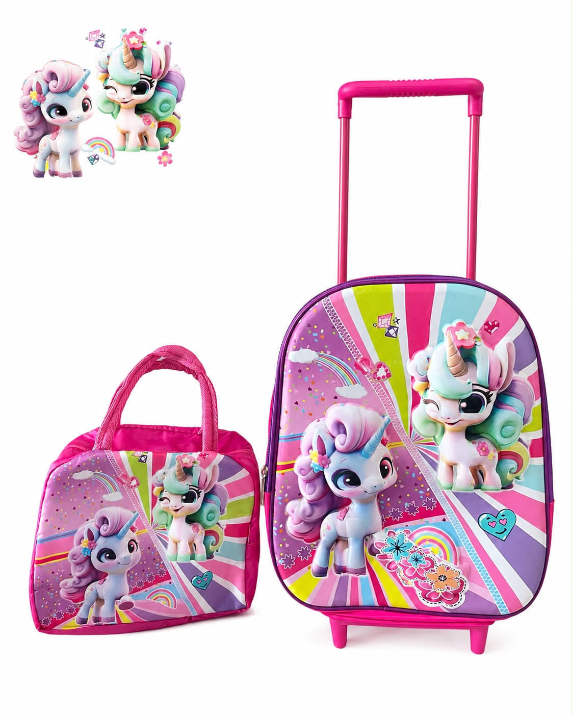 Mochila escolar infantil unicornios