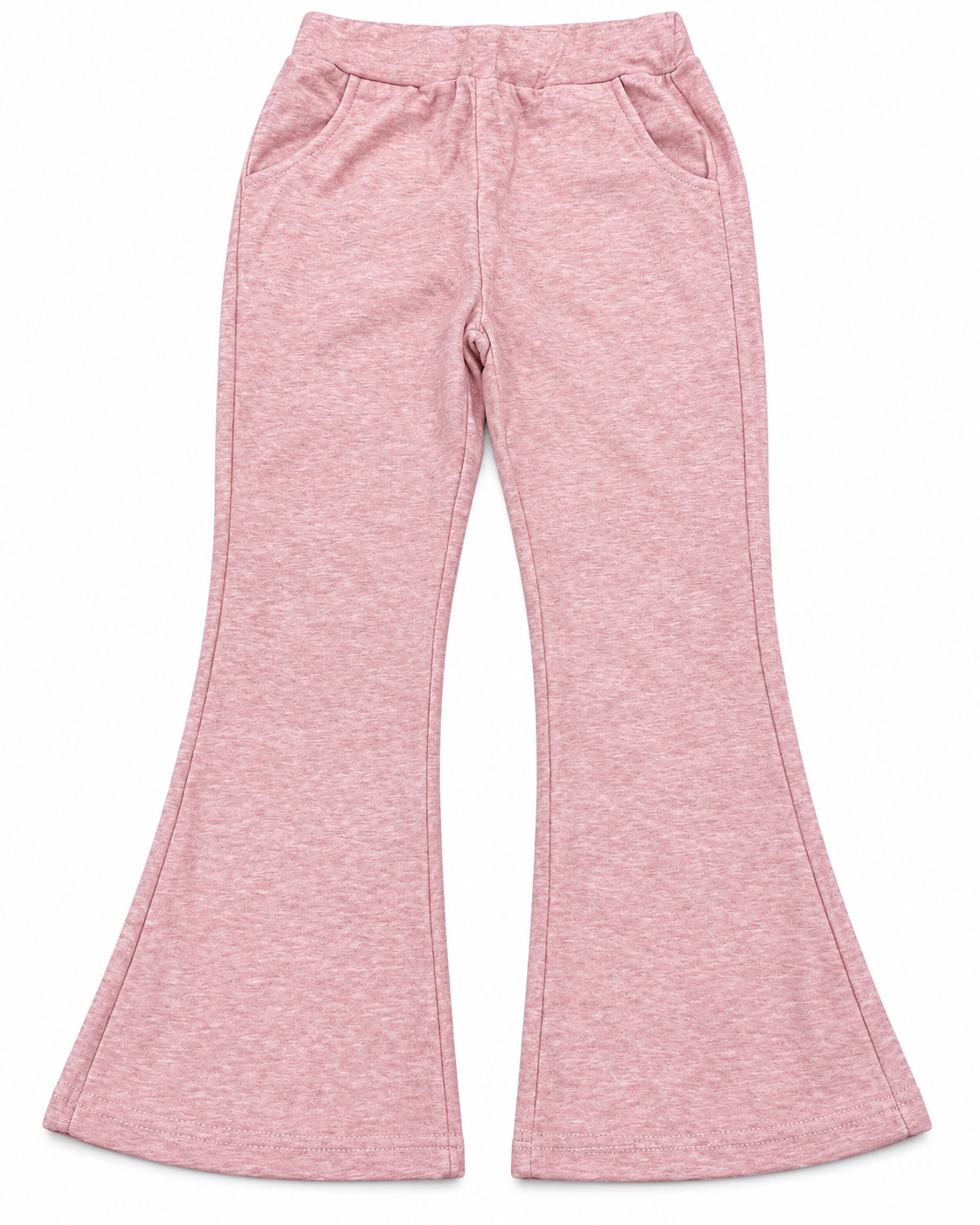 Set niña rosa con sudadera de lentejuelas y pantalón acampanado