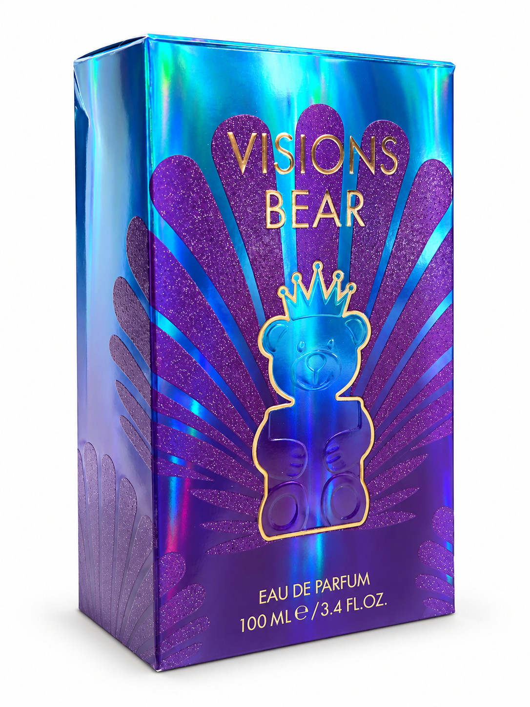 Perfume dama con frasco de osito y corona 💜✨