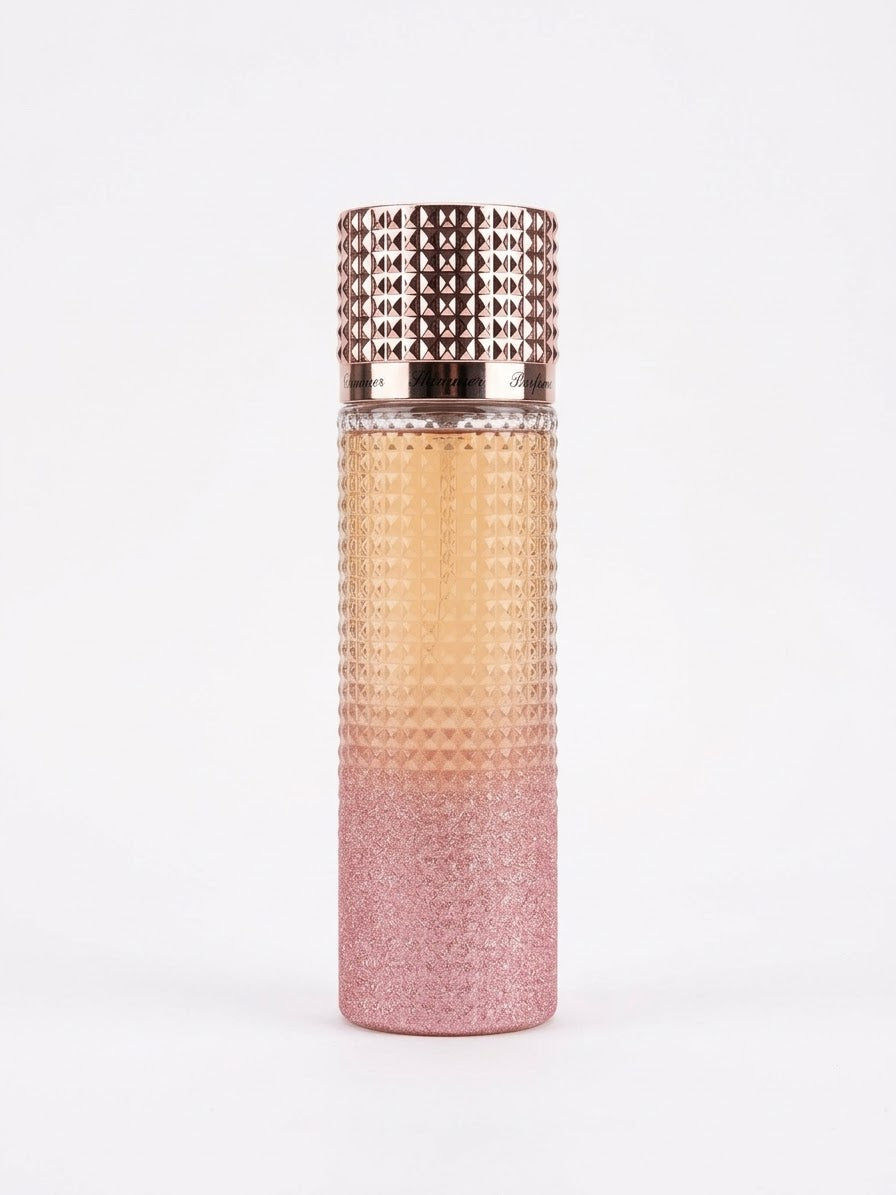 Perfume para Dama "Dazzling Pink" – Colonia Corporal en Frasco Decorativo con Relieve y Acabado Rosa Brillantinado