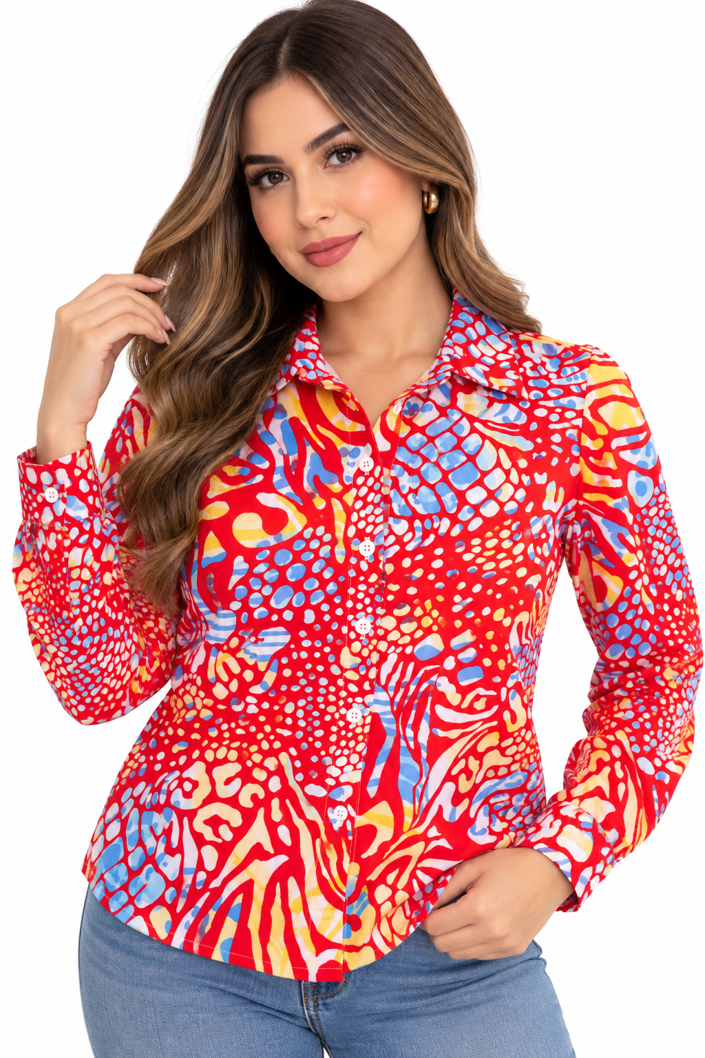 Blusa Dama Estampada Manga Larga ❤️✨