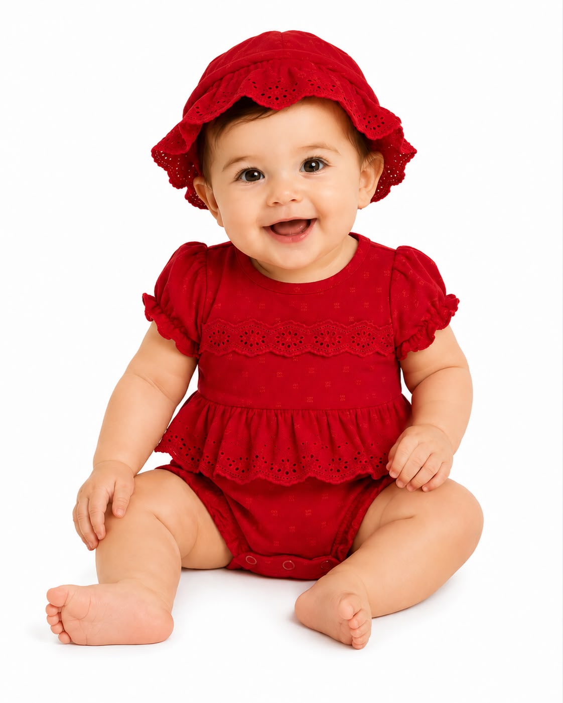 ❤️set-Romper para Bebé con Sombrerito ❤️ NIÑA MESES